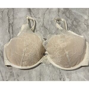 Soma 32DD‎ Bra Beige Lightest Lift Perfect Coverage Underwire Back Closure